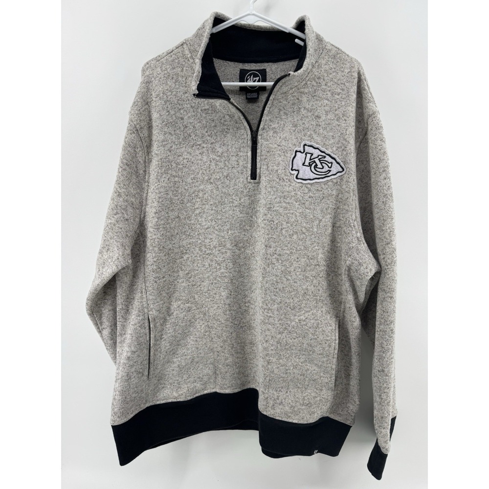 Kansas City Chiefs Men's 1/4 Zip Fleece Size XXL 47 Brand